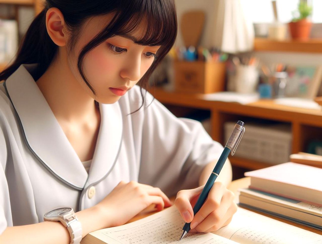 個別指導塾 新潟市 中央区 NOBINOBI 自分 律する 自宅 学習 自学 取り組み中 中学生 イメージ 画像