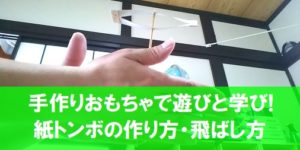 手作りおもちゃで「遊び」と「学び」！おすすめ工作「紙トンボ」の作り方