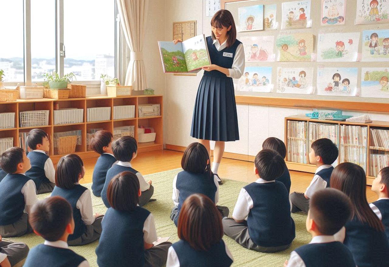 新潟市 中央区 個別指導塾 NOBINOBI 小学校高学年以上 おすすめ 絵本 読み聞かせ中 NOBINOBI 中学生 生徒さん イメージ画像