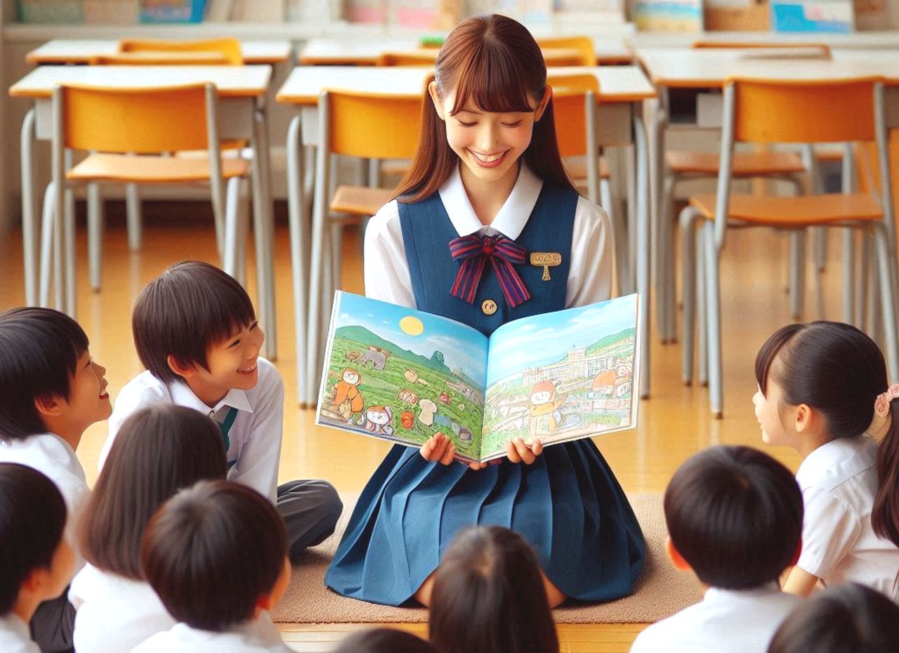 新潟市 中央区 個別指導塾 NOBINOBI 小学校高学年以上 おすすめ 絵本 読み聞かせ ボランティア中 NOBINOBI 中学生 生徒さん イメージ画像