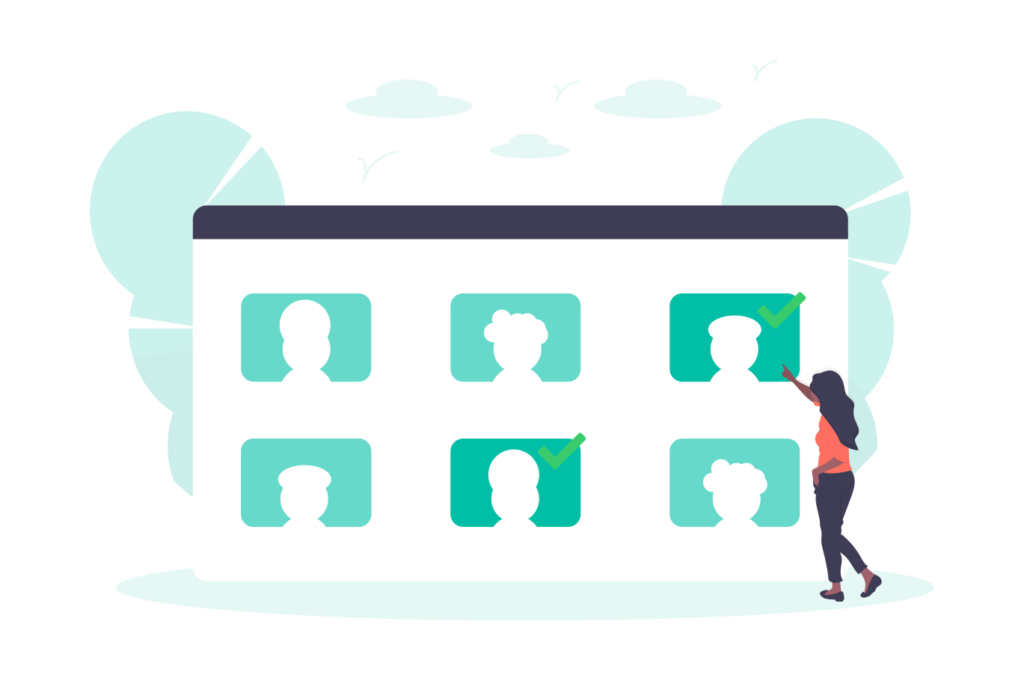 高校を知ろうとしている生徒のイメージイラスト