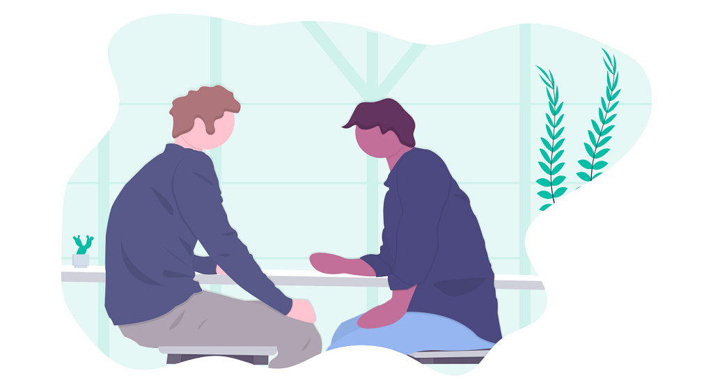 傾聴をイメージしたイラスト