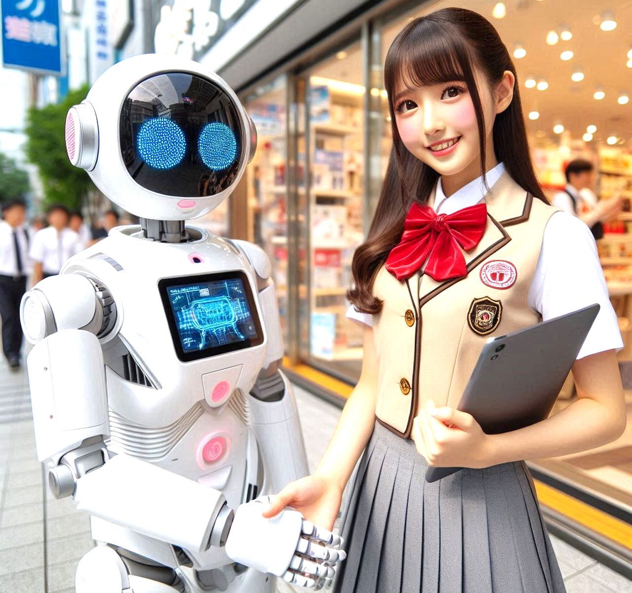 個別指導塾 新潟市 中央区 NOBINOBI 自分 律する 自律学習 ロボット 握手 中学生 イメージ 画像