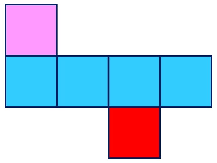 立方体展開図パターン1中4はじ3