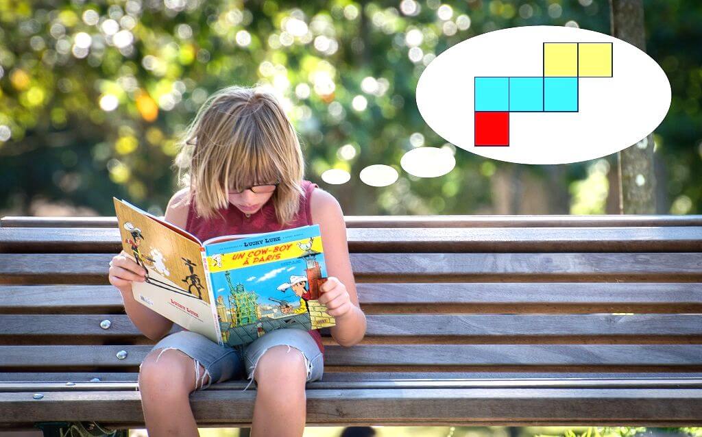 図形の立体を理解しようとする生徒さんをイメージした画像