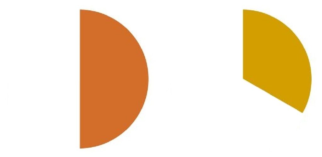 1/2と1/3の切り取り図