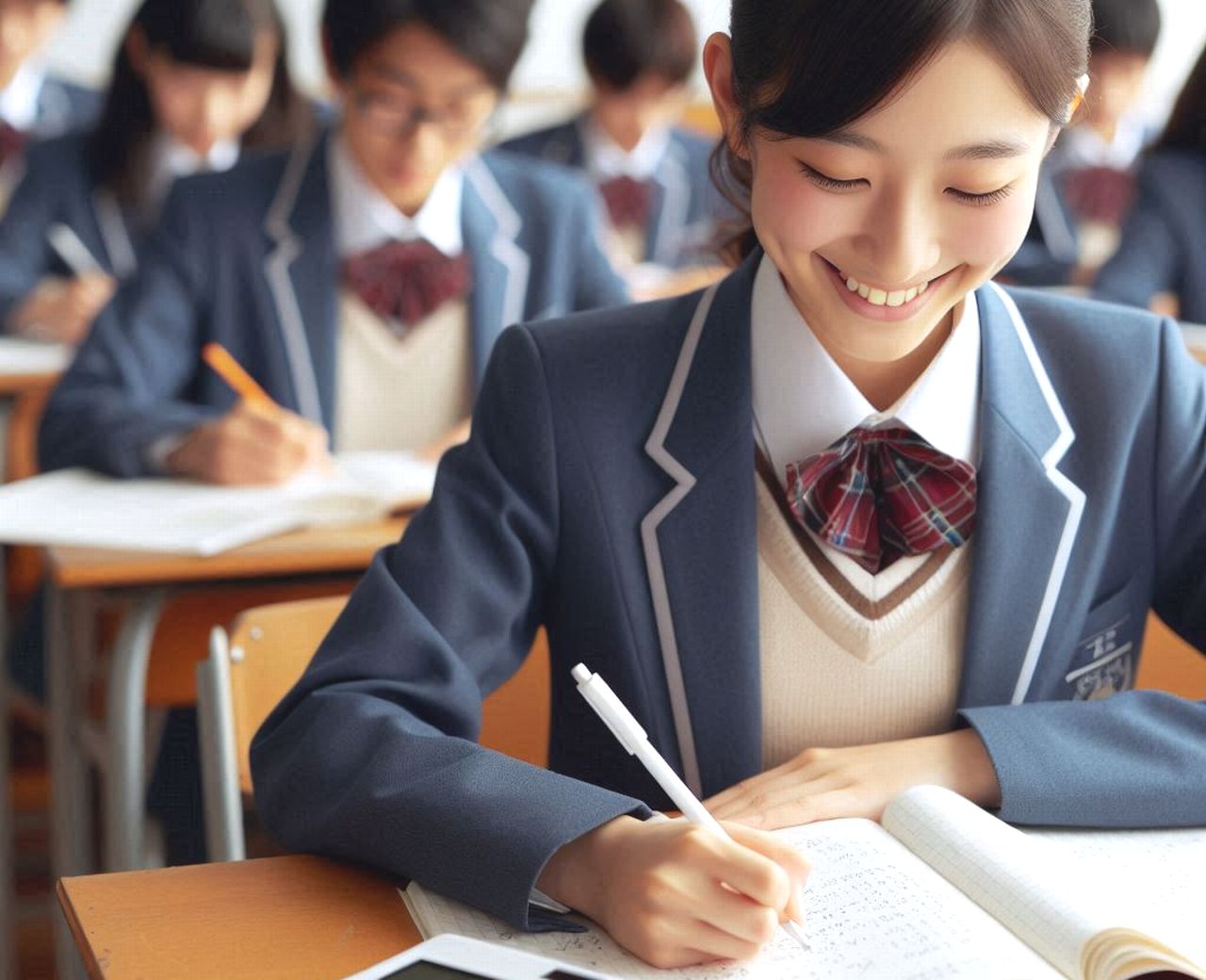 個別指導塾 新潟市 中央区 NOBINOBI 中学校 数学 連立方程式 式 立て方 理解 笑顔 中学生 イメージ 画像