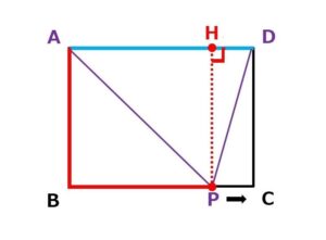 個別指導塾 新潟市 スクールNOBINOBI 中学 数学 一次関数 文章問題 動点 例題 パターン2解説図 5 画像